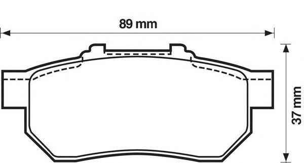 Комплект тормозных колодок, диско 572134B BENDIX JURID