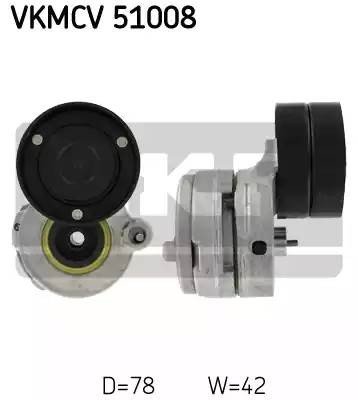 Натяжной ролик, поликлиновой  ремень VKMCV51008 SKF