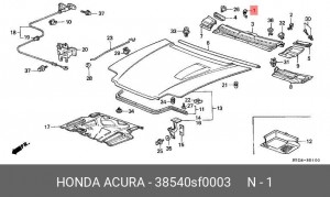 Форсунка стеклоомывателя 38540SF0003 HONDA
