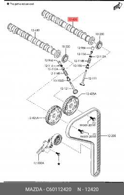 Распредвал C60112420 MAZDA