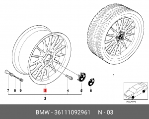 Диск колеса 36 11 1 092 961 BMW