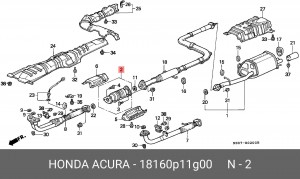 Катализатор 18160P11G00 HONDA