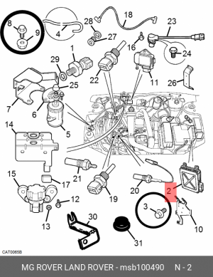Блок управления, система впрыска MSB100490 MG ROVER LAND ROVER