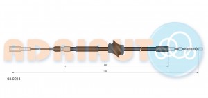 Трос ручного тормоза 03.0214 ADRIAUTO