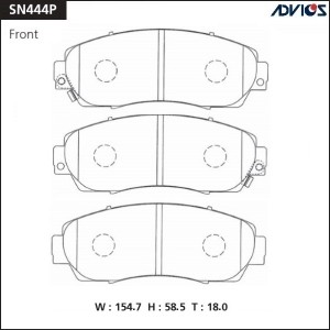 Колодки тормозные дисковые SN444P ADVICS