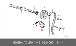 Натяжной ролик, ремень ГРМ 14510634000 HONDA