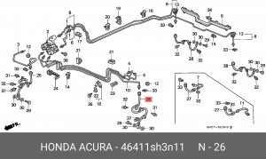 Тормозной шланг 46411SH3N11 HONDA