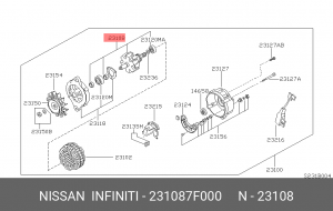 Ротор, генератор 23108-7F000 NISSAN