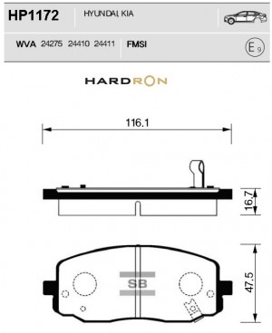 Колодки тормозные дисковые HP1172 SANGSIN