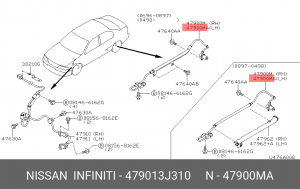 Датчик, частота вращения колеса 479013J310 NISSAN