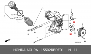 Прокладка, выпускной трубопровод 15502RBDE01 HONDA