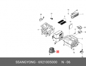 Электромотор отопителя салона 6921005000 SSANG YONG