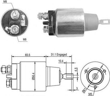 Тяговое реле, стартер 940113050465 MAGNETI MARELLI