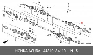 ШРУС 44310S84A10 HONDA