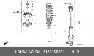 Амортизатор 51601SR3B11 HONDA