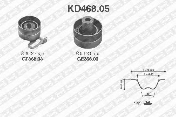 Комплект ремня ГРМ KD46805 NTN SNR