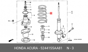Пружина ходовой части 52441S5AA81 HONDA