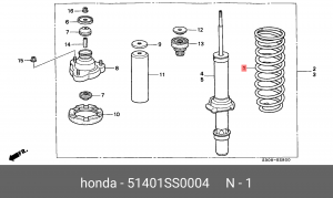 Пружина ходовой части 51401SS0004 HONDA
