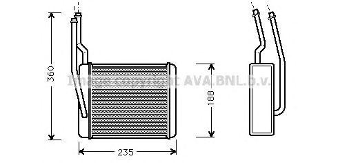Радиатор отопителя FD6272 AVA