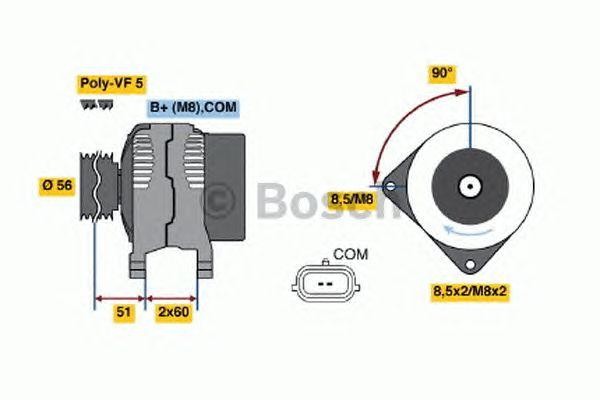 Генератор 0124525069 BOSCH