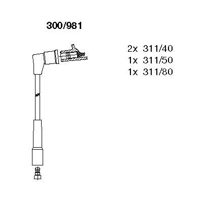 Ккомплект проводов зажигания 300981 BREMI