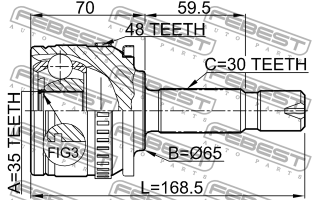 ШРУС 1410-ISTA48 FEBEST