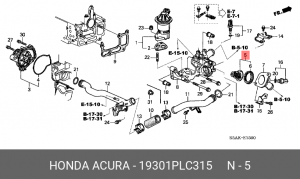 Термостат, охлаждающая жидкость 19301PLC315 HONDA