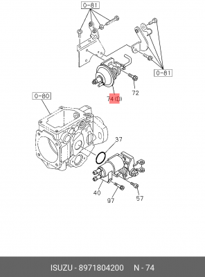 Регулировочный элемент, наружное зеркало 8-97180-420-0 ISUZU