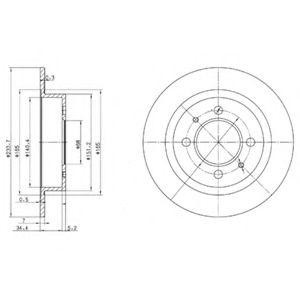 Тормозной диск BG3126 DELPHI