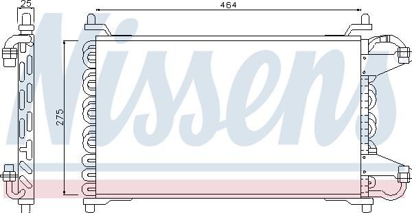 Конденсатор, кондиционер 94098 NISSENS