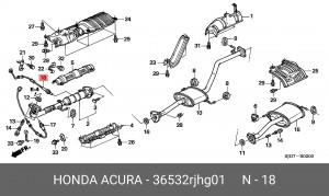 Лямбда-зонд 36532RJHG01 HONDA