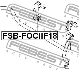 Втулка стабилизатора FSB-FOCIIF18 FEBEST