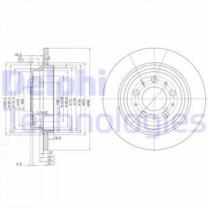 Тормозной диск BG3515 DELPHI
