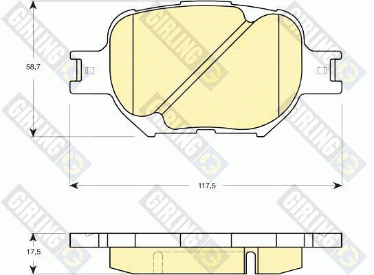 Комплект тормозных колодок, диско 6133169 GIRLING