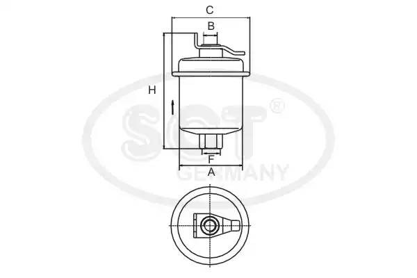 Топливный фильтр ST346 SCT