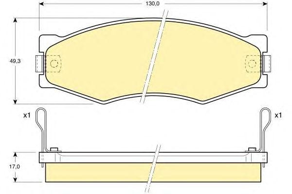Комплект тормозных колодок, диско 6103679 GIRLING