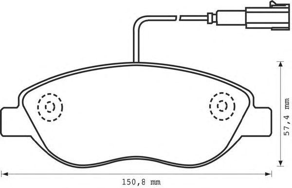 Комплект тормозных колодок, диско 573076B BENDIX JURID