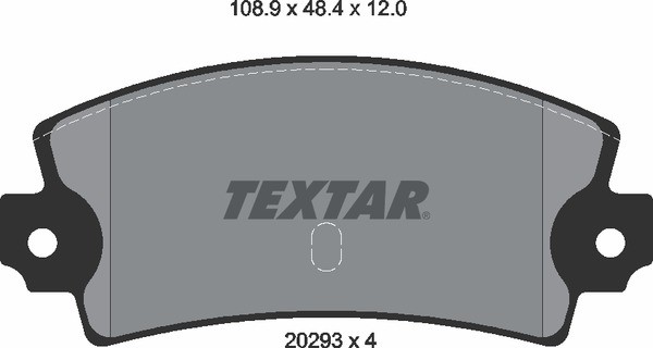 Комплект тормозных колодок, диско 2029301 TEXTAR