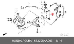Тяга / стойка, стабилизатор 51320-SAA-003 HONDA