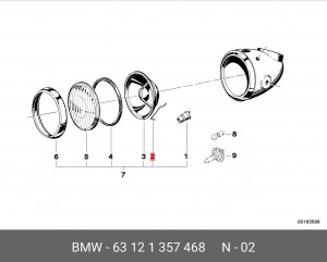 Пружина 63 12 1 357 468 BMW