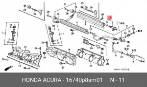 Регулятор давления подачи топлива 16740P8AM01 HONDA
