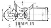 Кожух пневматической рессоры 040606106720 TEMPLIN