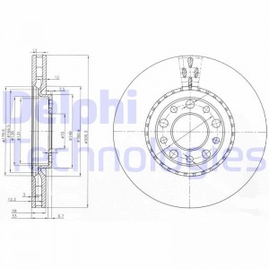 Тормозной диск BG3951 DELPHI