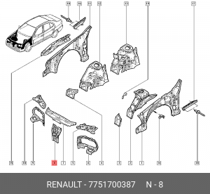 Деталь 7751700387 RENAULT