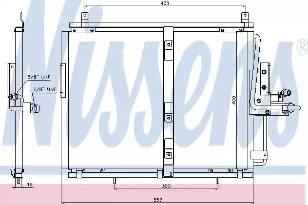 Конденсатор, кондиционер 94377 NISSENS