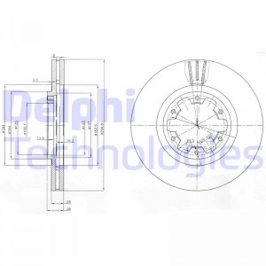 Тормозной диск BG3972 DELPHI