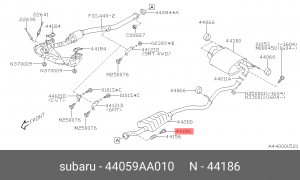 Болт, система выпуска 44059AA010 SUBARU