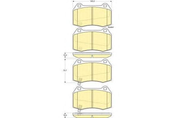 Комплект тормозных колодок, диско 6133819 GIRLING
