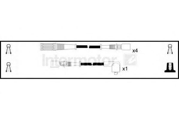 Ккомплект проводов зажигания 73664 STANDARD