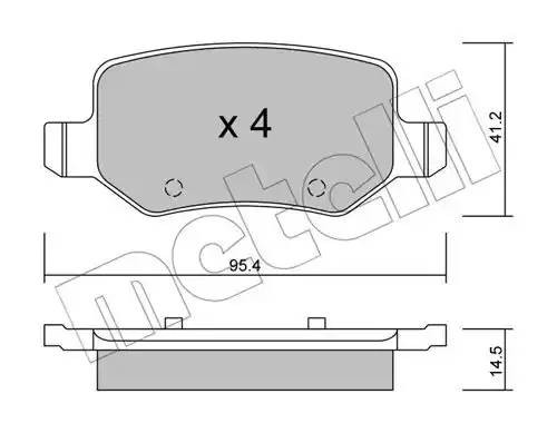 Комплект тормозных колодок, диско 22-0565-0 METELLI